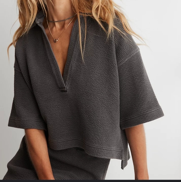 ISO Aerie Wonder Short sleeve Polo Sweatshirt - Picture 1 of 1